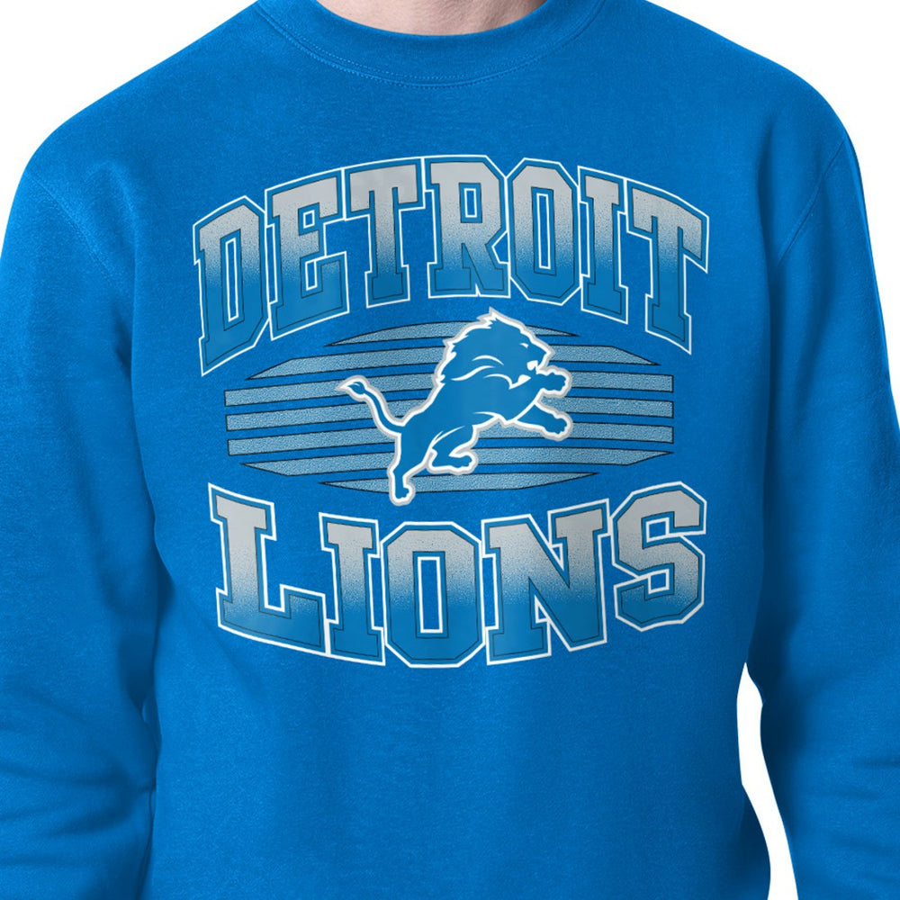 Detroit Lions Starter Team Grit Graphic Fleece Pullover Sweatshirt Blue - NFL