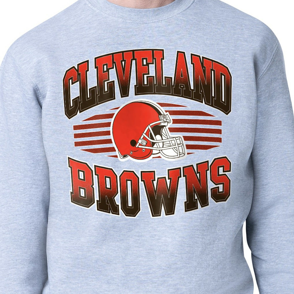 Cleveland Browns Starter Team Grit Graphic Fleece Pullover Sweatshirt Heather Gray - NFL