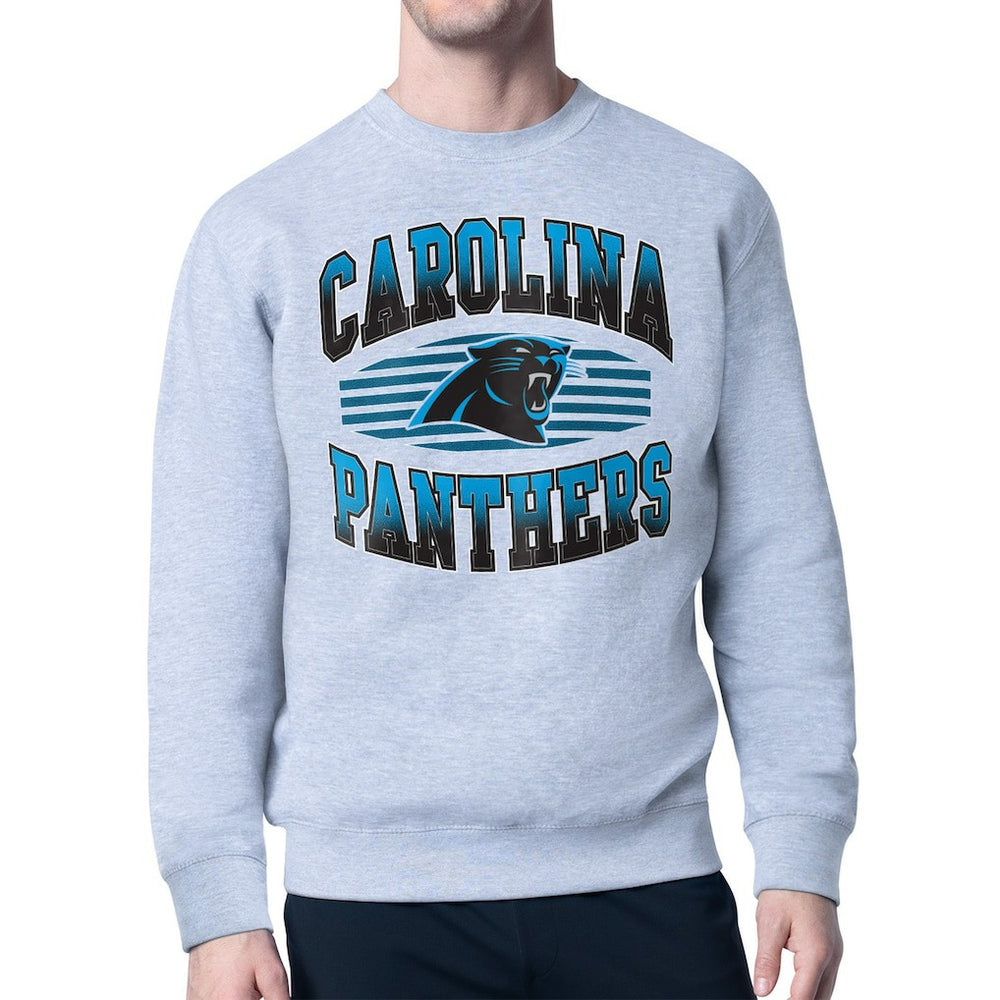 Carolina Panthers Starter Team Grit Graphic Fleece Pullover Sweatshirt Heather Gray - NFL