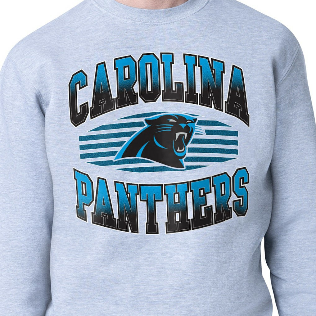Carolina Panthers Starter Team Grit Graphic Fleece Pullover Sweatshirt Heather Gray - NFL