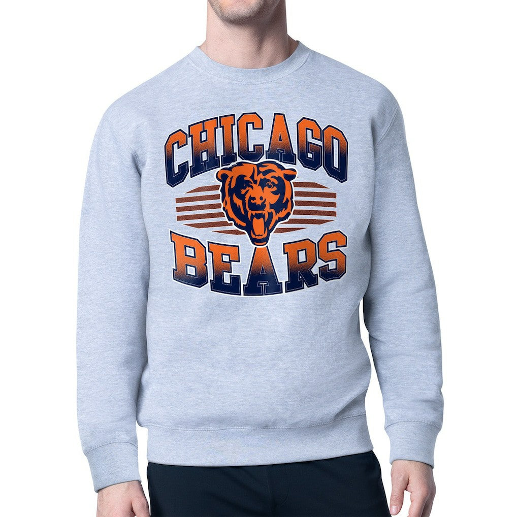 Chicago Bears Starter Team Grit Graphic Fleece Pullover Sweatshirt Heather Gray - NFL