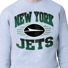 New York Jets Starter Team Grit Graphic Fleece Pullover Sweatshirt Heather Gray - NFL