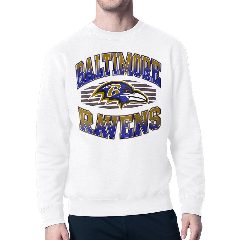 Baltimore Ravens Starter Team Grit Graphic Fleece Pullover Sweatshirt White - NFL