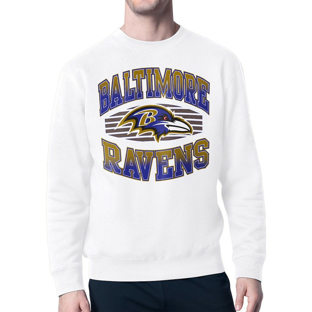 Baltimore Ravens Starter Team Grit Graphic Fleece Pullover Sweatshirt White - NFL