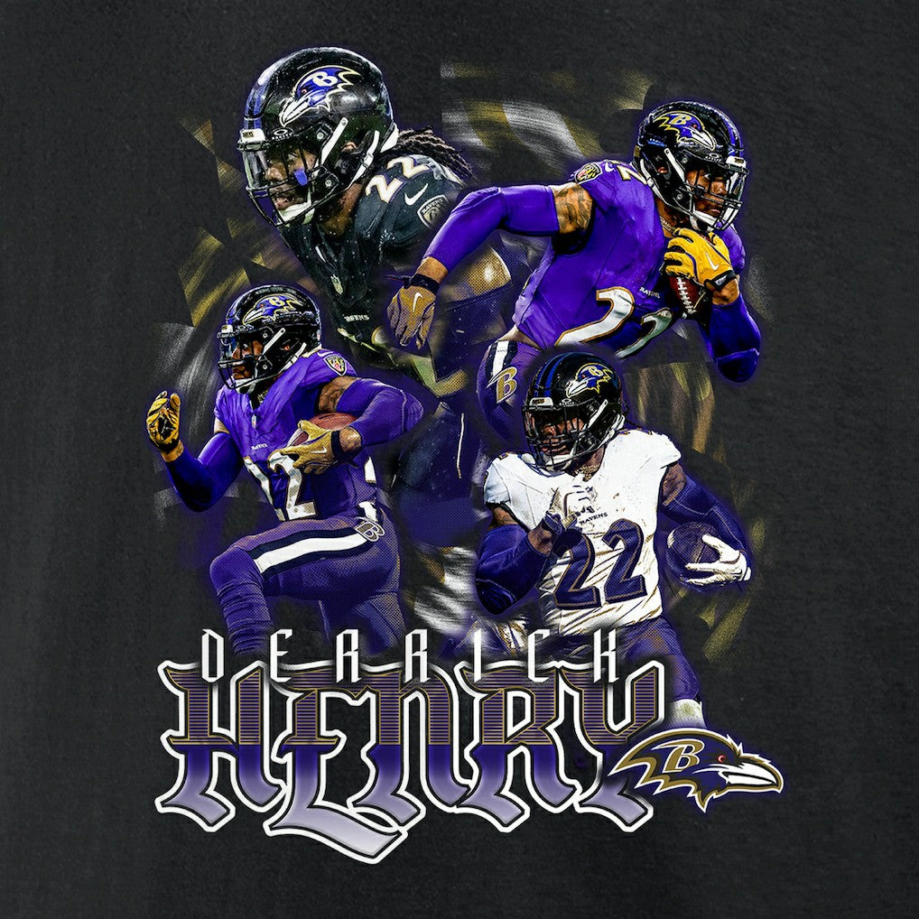 Derrick Henry Baltimore Ravens Notorious Graphic T-Shirt Black - NFL