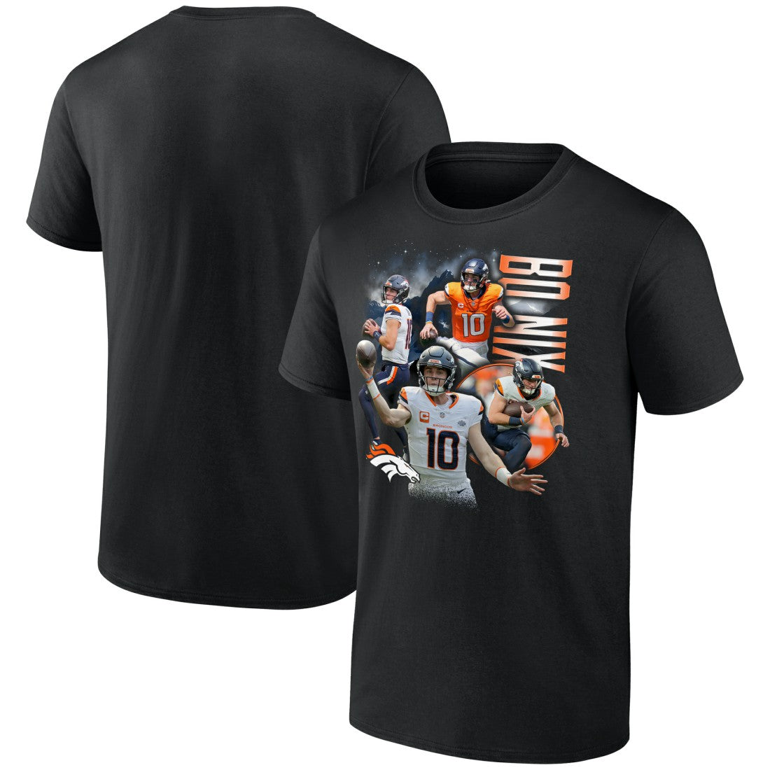 Bo Nix Denver Broncos Notorious Graphic T-Shirt Black - NFL