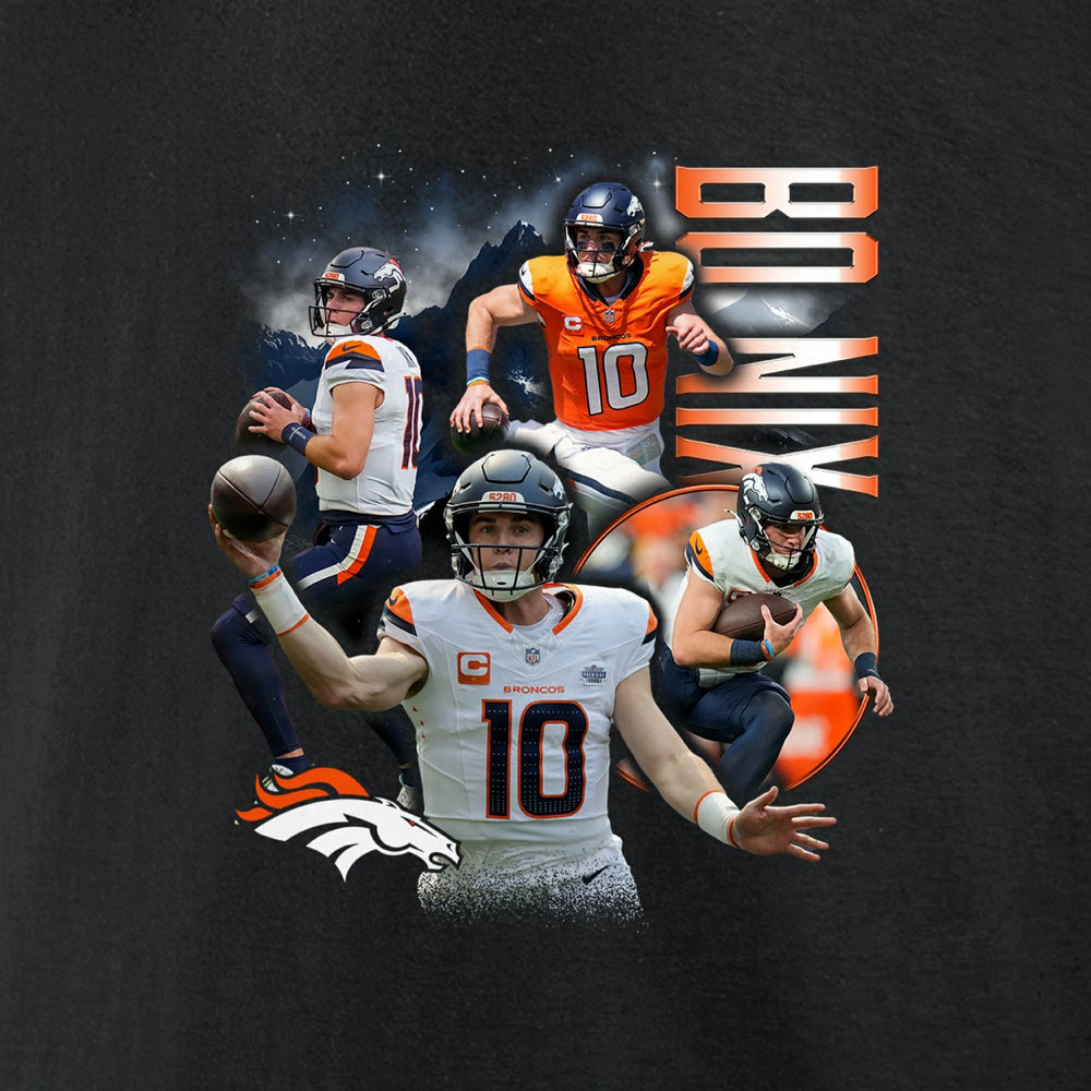 Bo Nix Denver Broncos Notorious Graphic T-Shirt Black - NFL