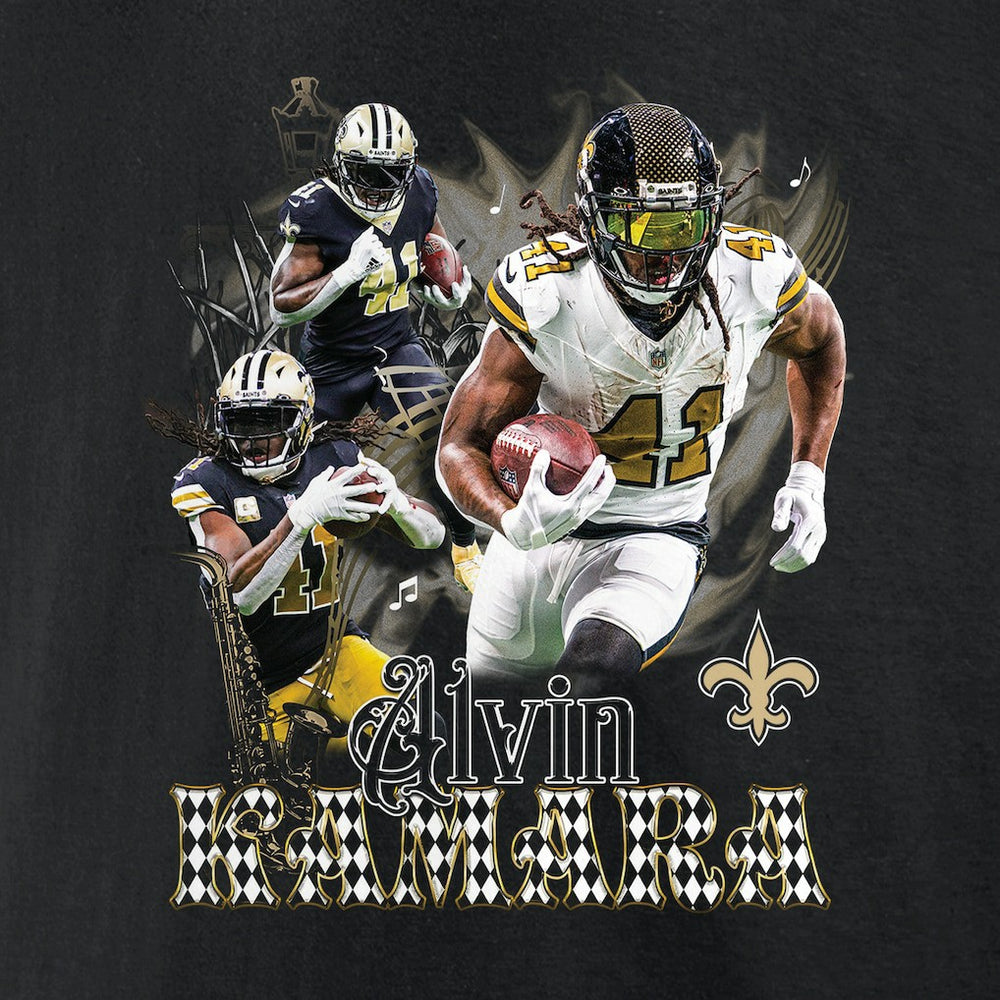Alvin Kamara New Orleans Saints Notorious Graphic T-Shirt Black - NFL