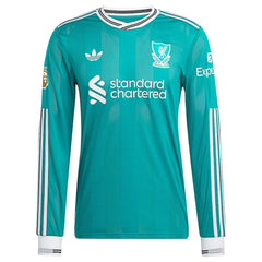 Adidas Virgil van Dijk Liverpool 2025/26 Third Long Sleeve Player Jerseys - Green