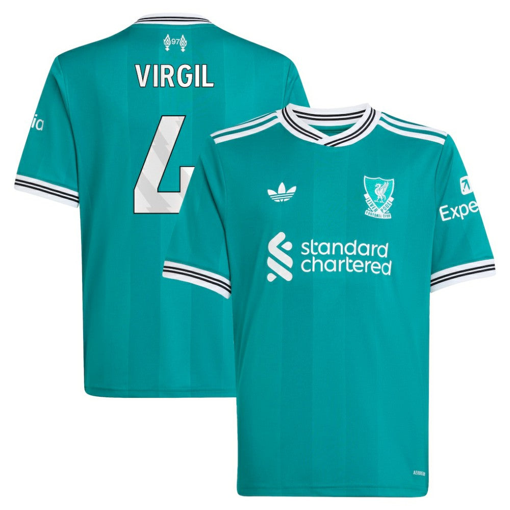 Adidas Virgil van Dijk Liverpool Youth 2025/26 Third Replica Player Jerseys - Green