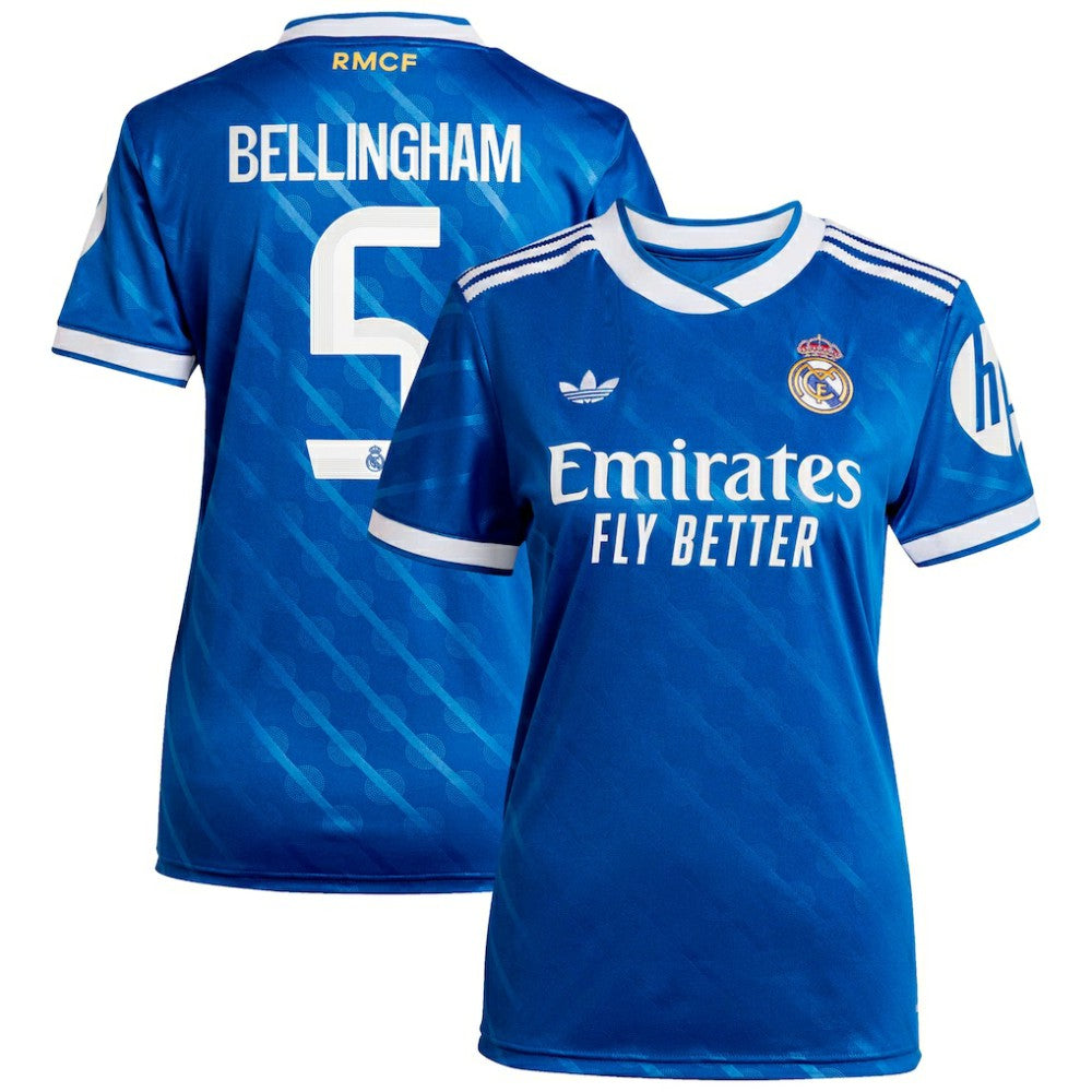 Adidas Jude Bellingham Real Madrid Women's 2025/26 Third Replica Player Jerseys - Blue