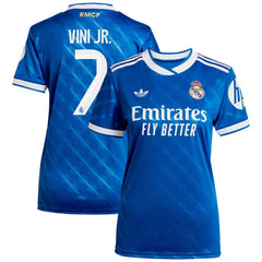 Adidas Vinicius Junior Real Madrid Women's 2025/26 Third Replica Player Jerseys - Blue