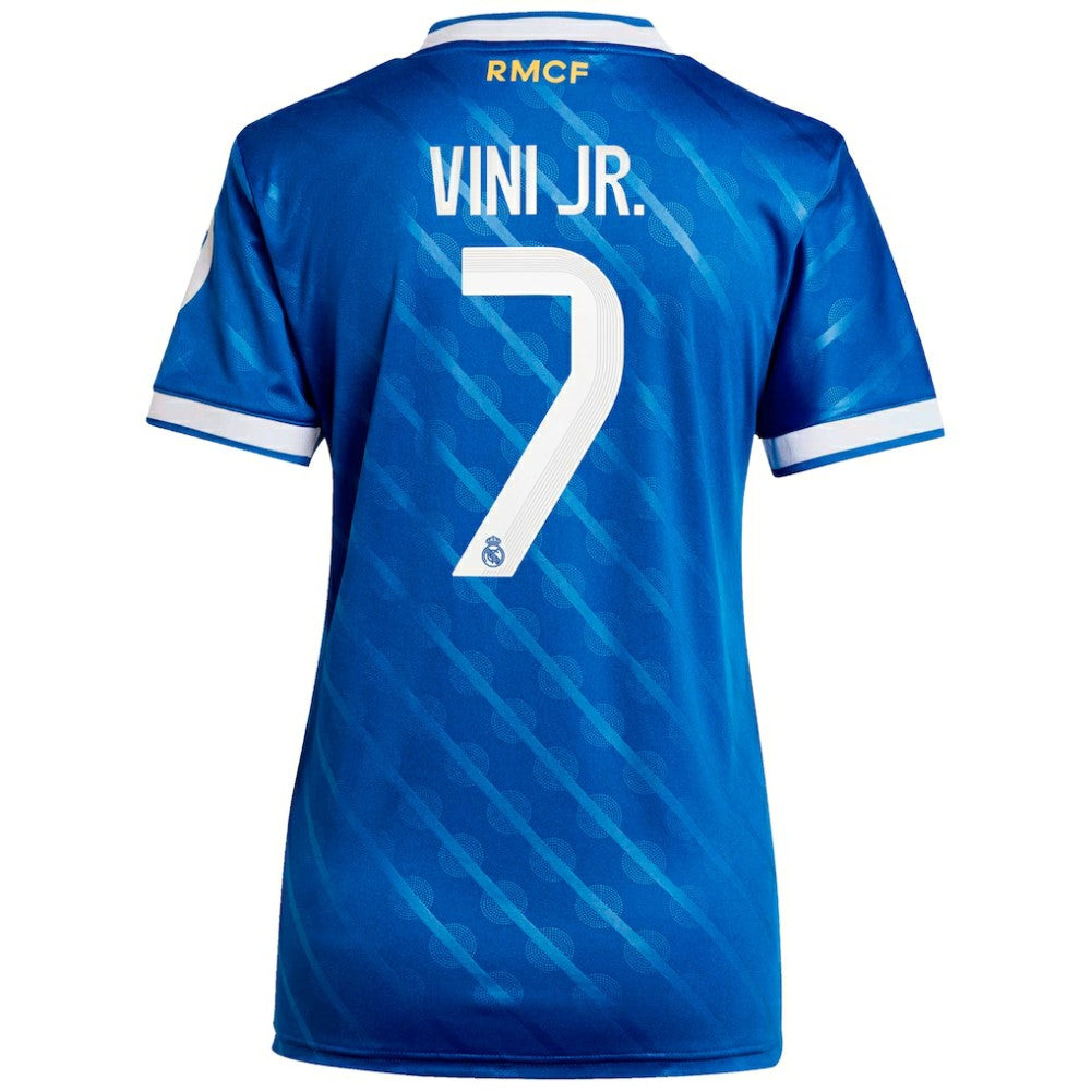 Adidas Vinicius Junior Real Madrid Women's 2025/26 Third Replica Player Jerseys - Blue