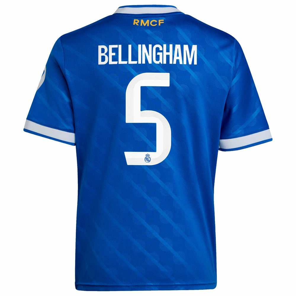Adidas Jude Bellingham Real Madrid Youth 2025/26 Third Replica Player Jerseys - Blue