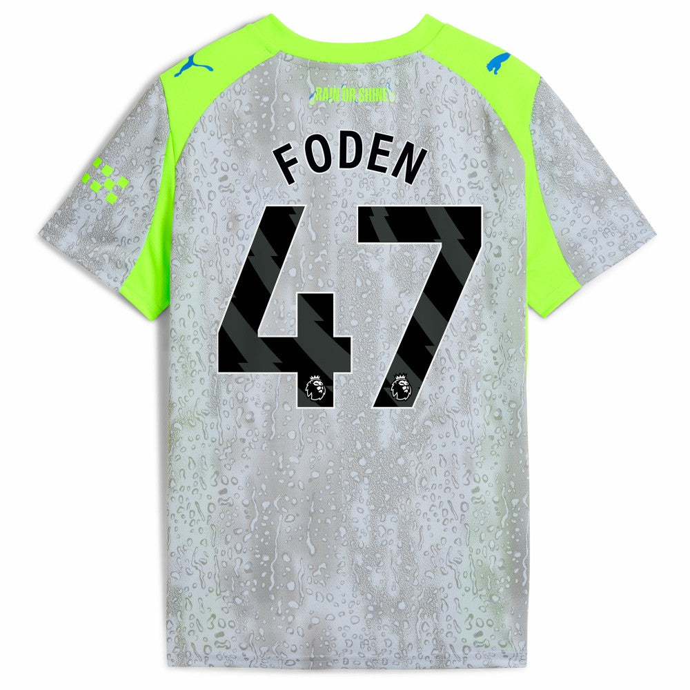 Puma Manchester City Youth 2025/26 Third Replica Jerseys - Green/Neon Green