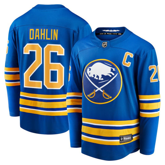 Rasmus Dahlin Buffalo Sabres Fanatics Home Captain Patch Breakaway Jersey - Royal | NHL Jerseys