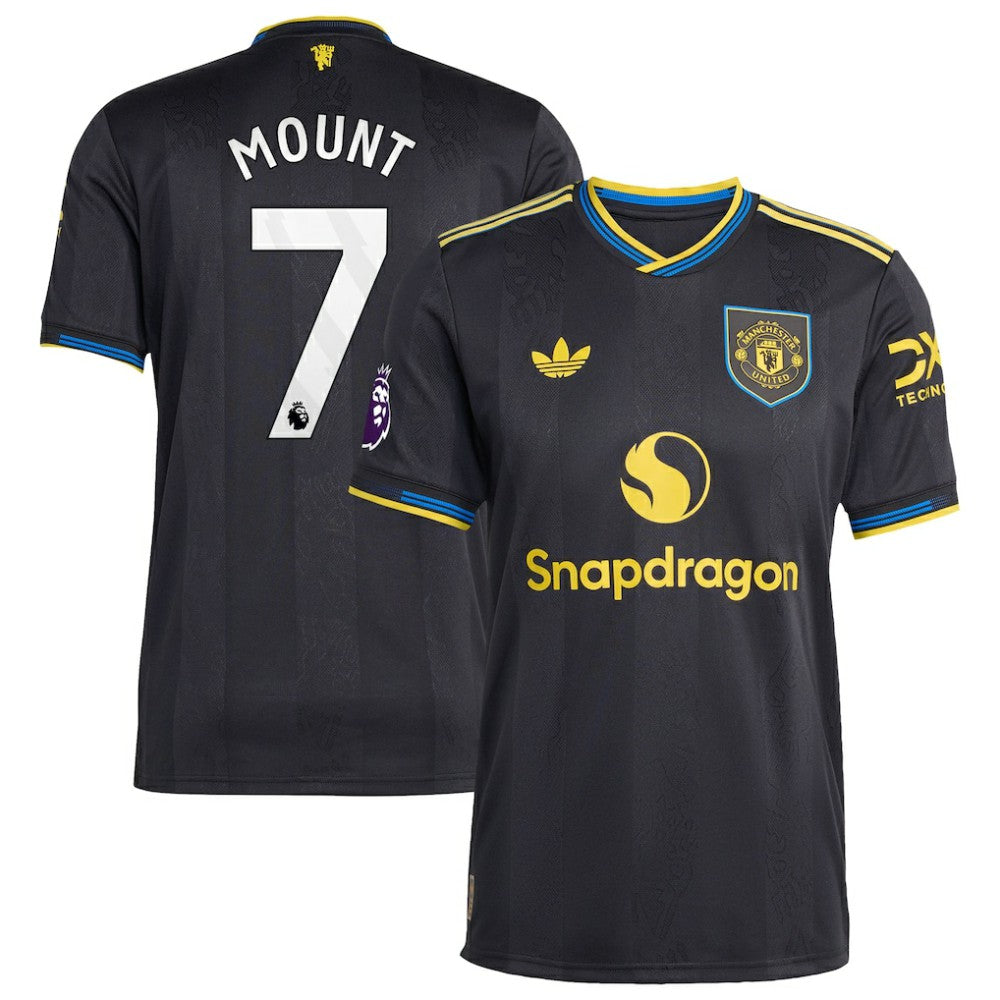 Adidas Mason Mount Manchester United 2025/26 Third Player Jerseys - Black