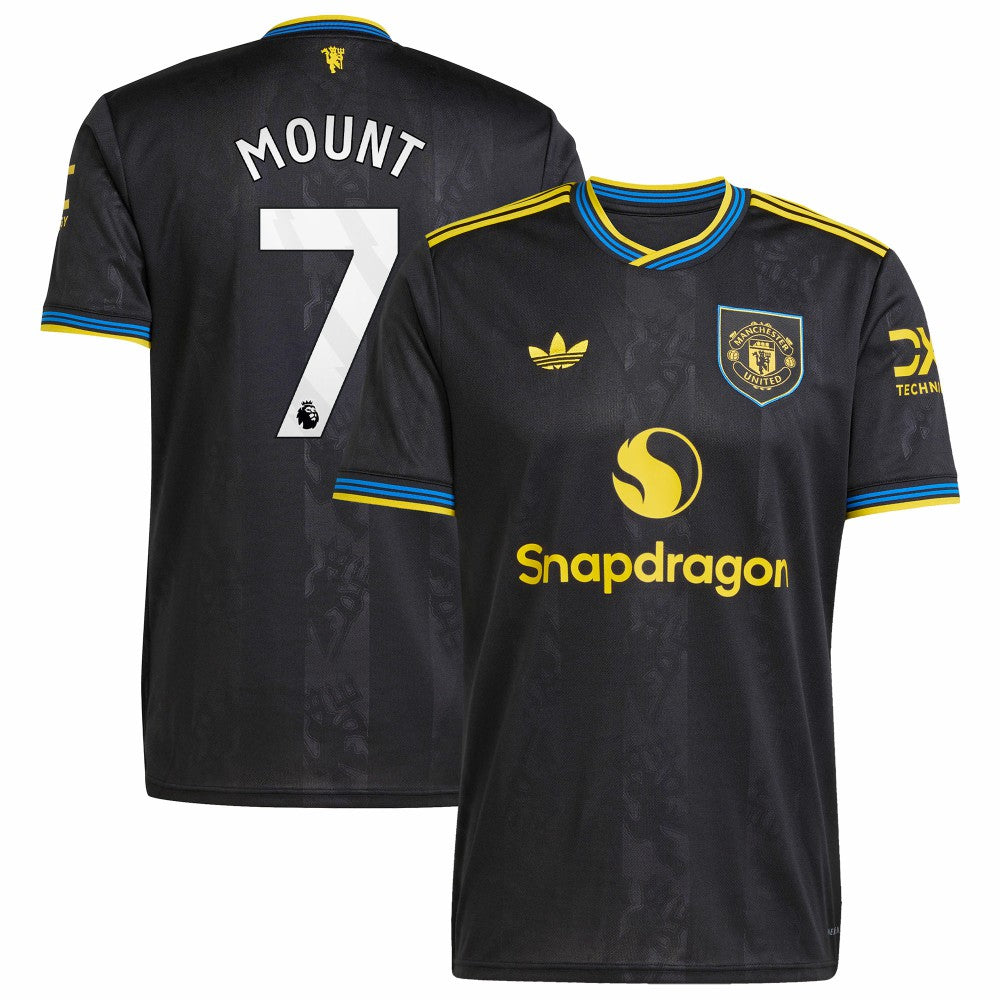 Adidas Mason Mount Manchester United 2025/26 Third Replica Player Jerseys - Black