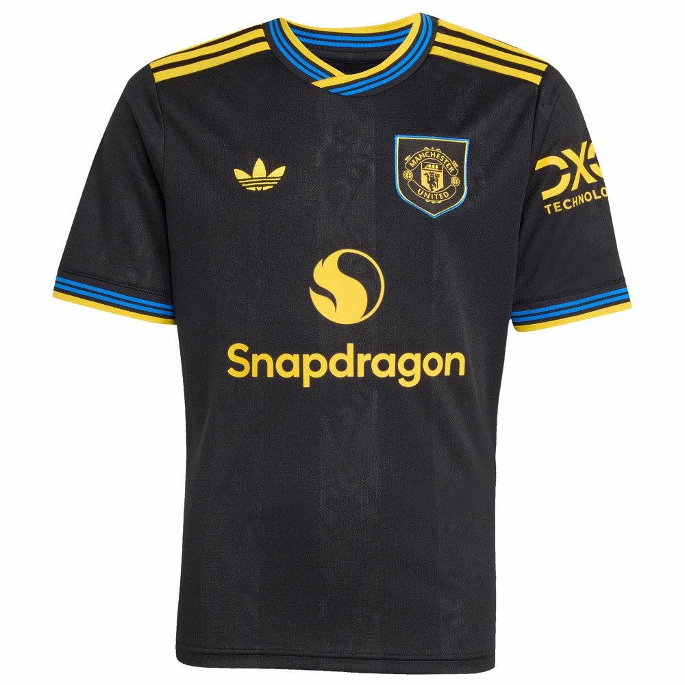Adidas Bruno Fernandes Manchester United Youth 2025/26 Third Replica Player Jerseys - Black