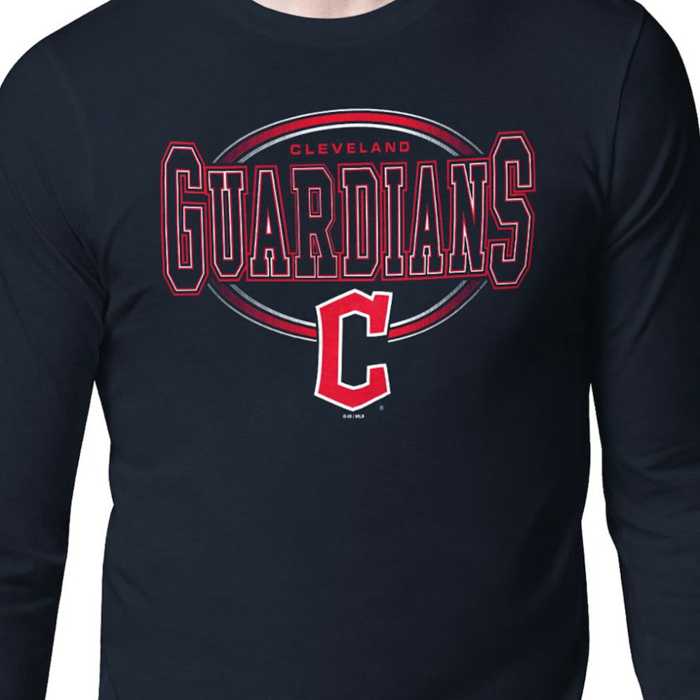 Cleveland Guardians Starter Team Track Graphic Long Sleeve T-Shirt Sale