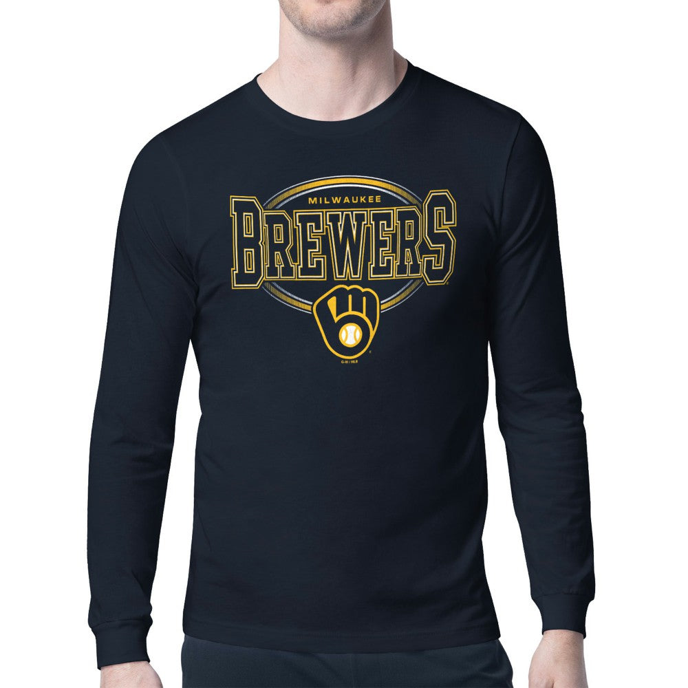Milwaukee Brewers Starter Team Track Graphic Long Sleeve T-Shirt Sale