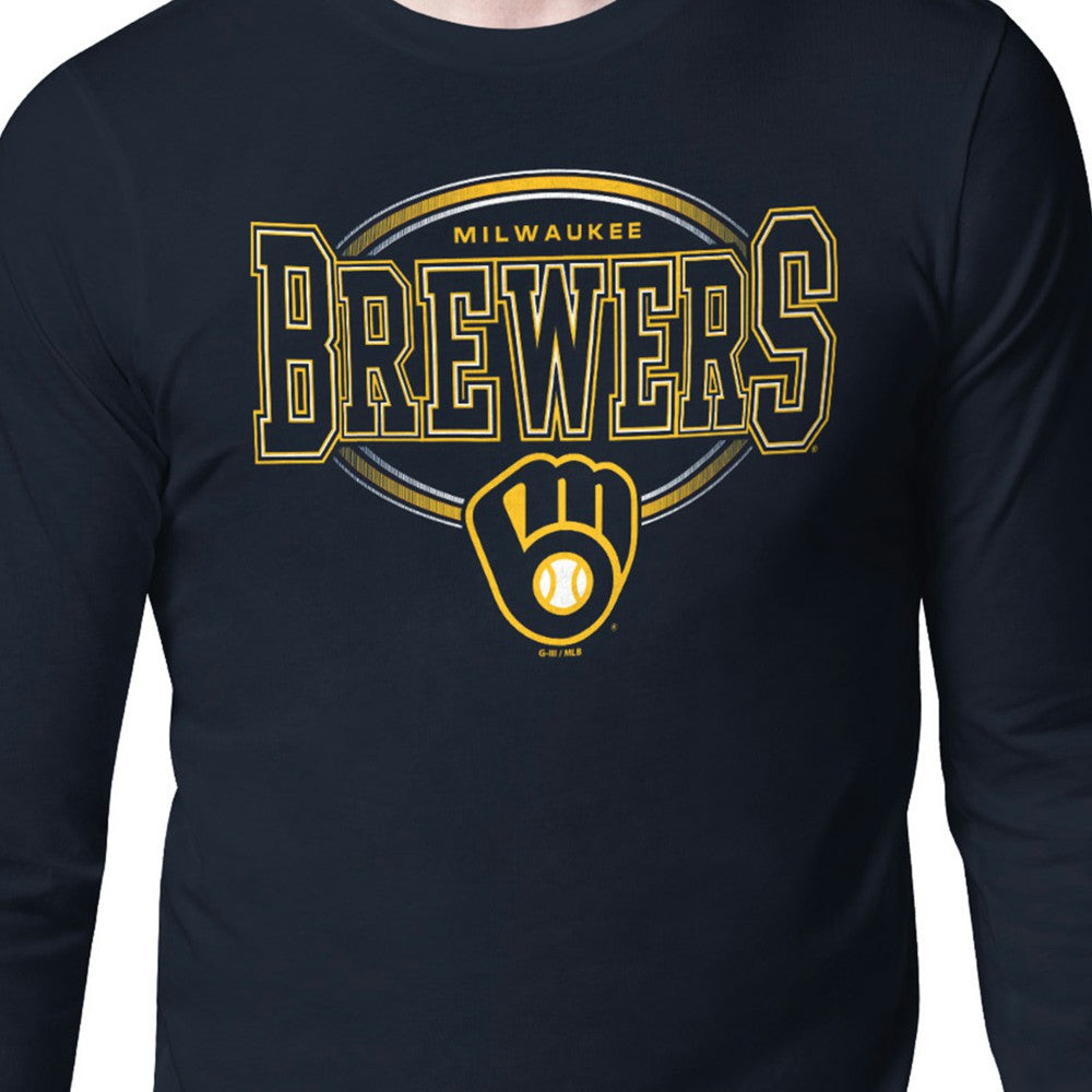 Milwaukee Brewers Starter Team Track Graphic Long Sleeve T-Shirt Sale