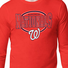 Washington Nationals Starter Team Track Graphic Long Sleeve T-Shirt On Sale