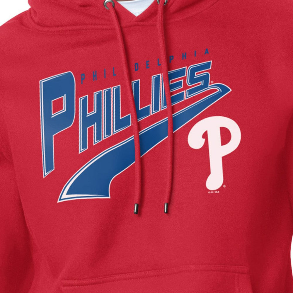 Philadelphia Phillies Starter Modern Tailsweep Fleece Tri-Blend Pullover Hoodie On Sale