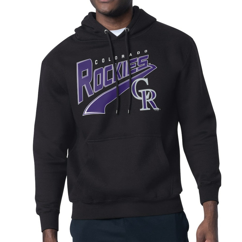 Colorado Rockies Starter Modern Tailsweep Fleece Tri-Blend Pullover Hoodie On Sale