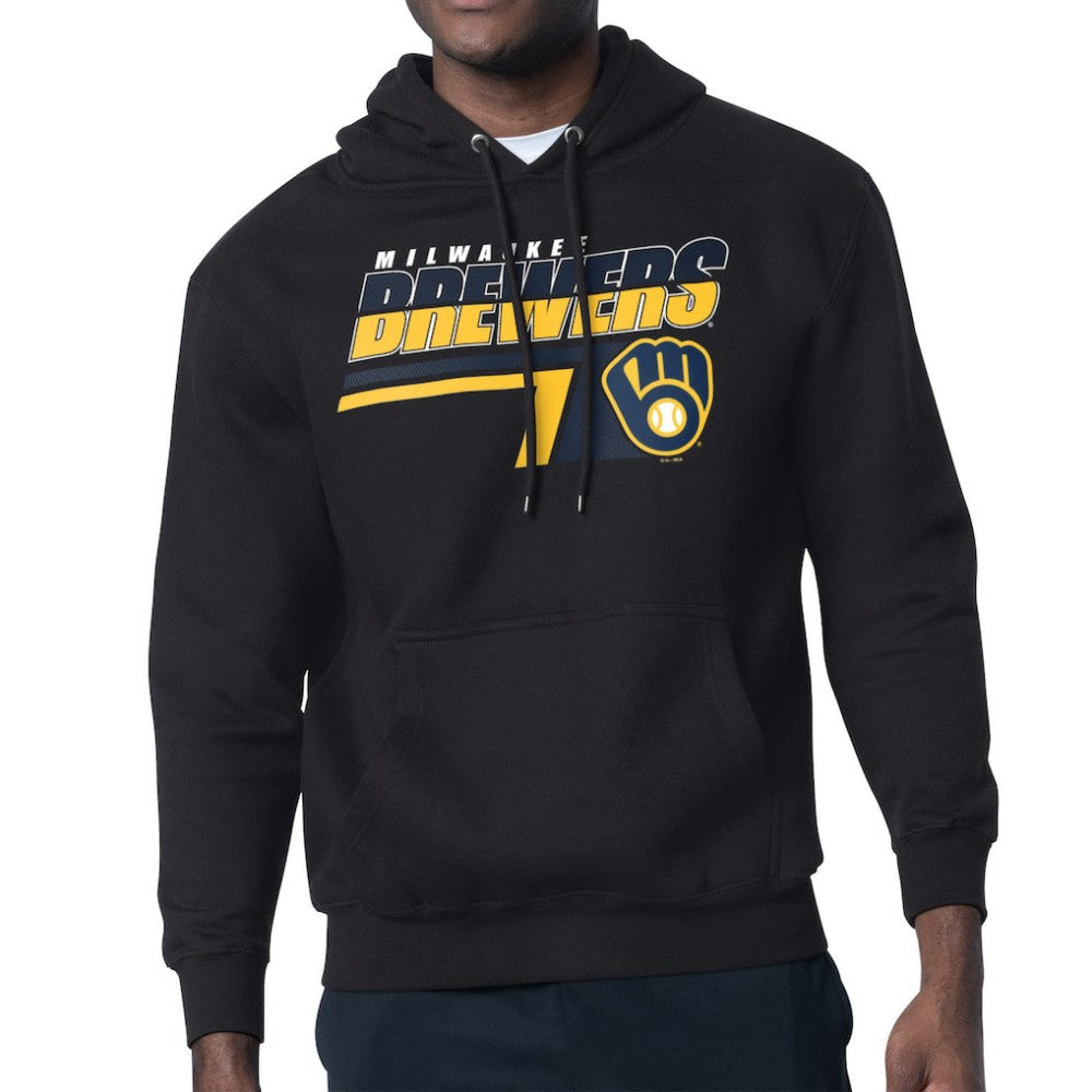 Milwaukee Brewers Starter Logo Push Graphic Hoodie Clearance