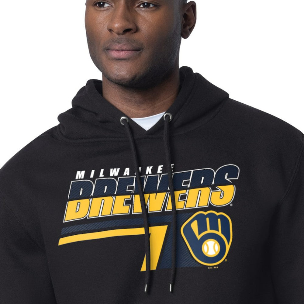 Milwaukee Brewers Starter Logo Push Graphic Hoodie Clearance