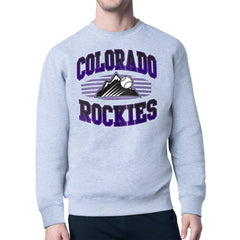 Colorado Rockies Starter Team Grit Graphic Fleece Pullover Sweatshirt Lifestyle