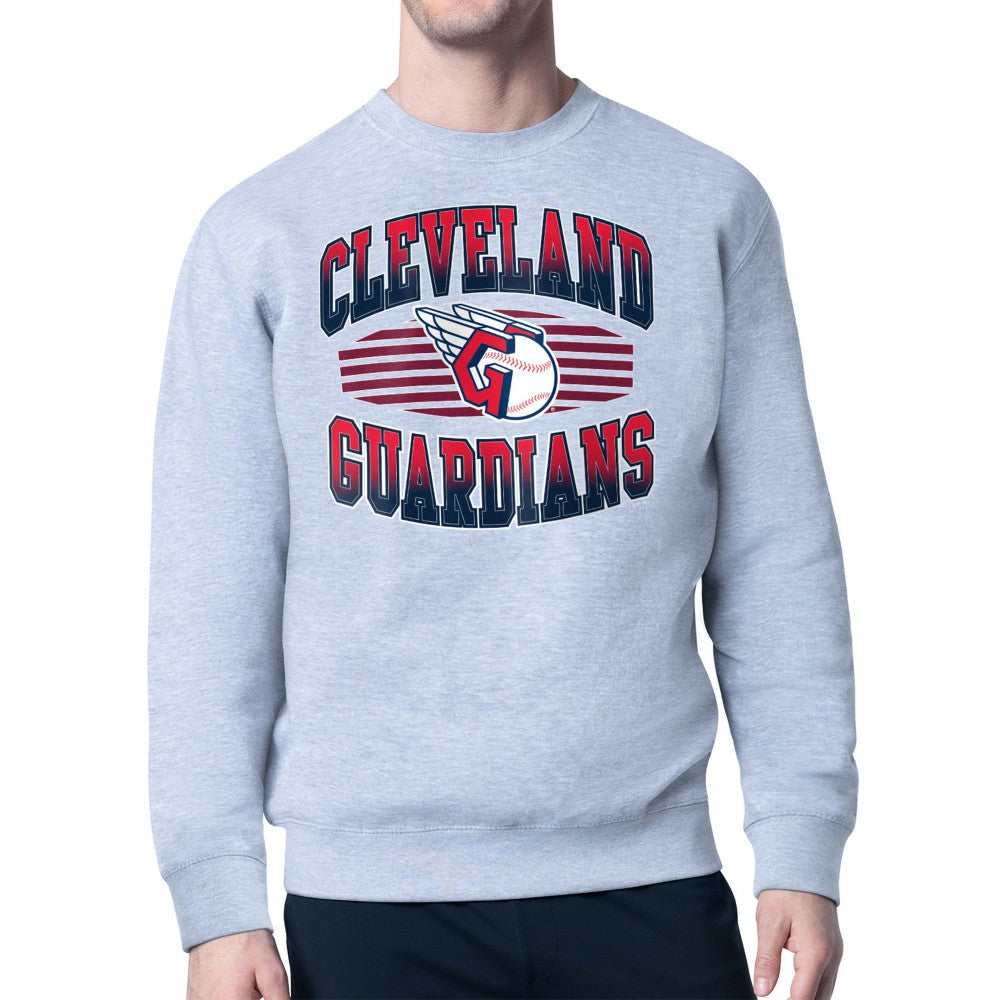 Cleveland Guardians Starter Team Grit Graphic Fleece Pullover Sweatshirt On Sale