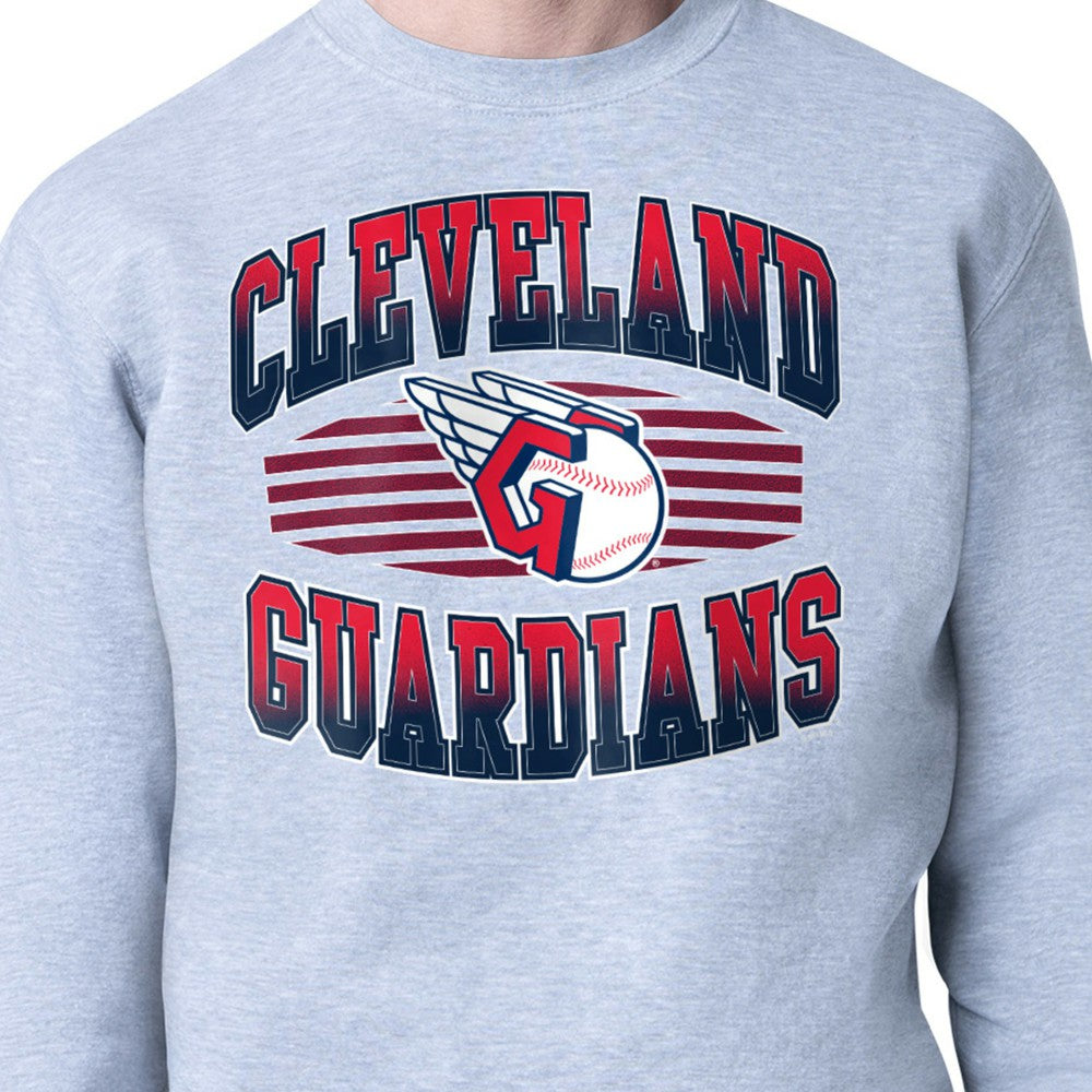 Cleveland Guardians Starter Team Grit Graphic Fleece Pullover Sweatshirt On Sale