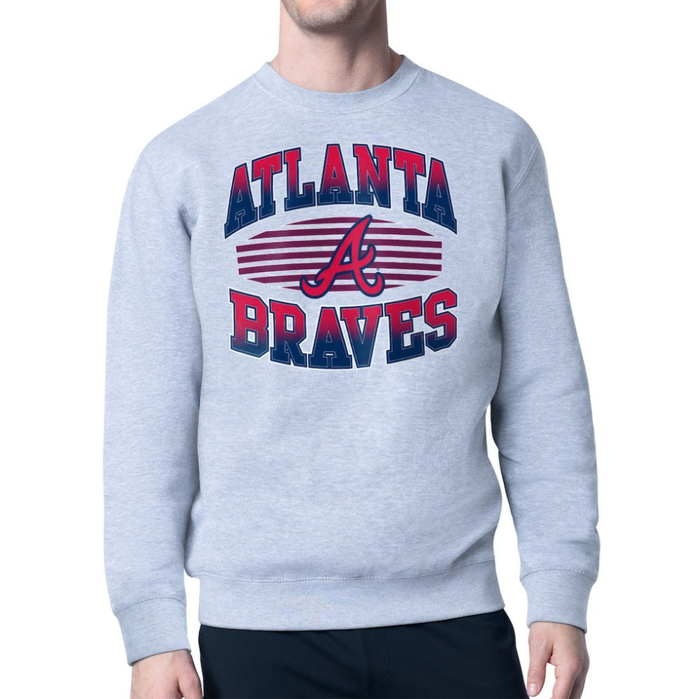 Atlanta Braves Starter Team Grit Graphic Fleece Pullover Sweatshirt discount