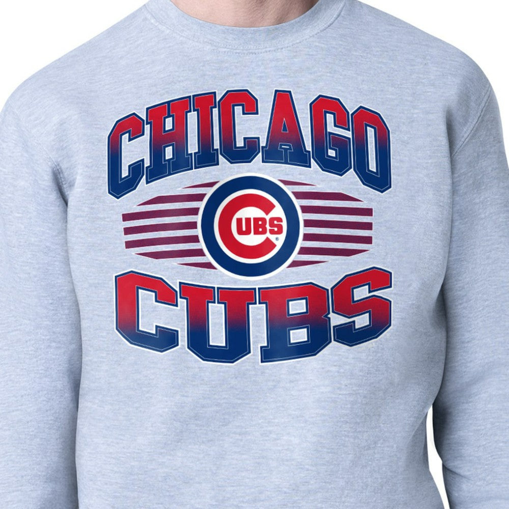 Chicago Cubs Starter Team Grit Graphic Fleece Pullover Sweatshirt Online