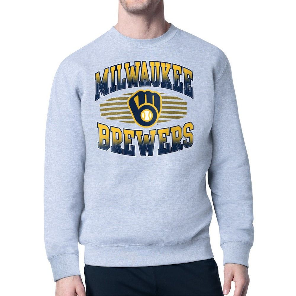 Milwaukee Brewers Starter Team Grit Graphic Fleece Pullover Sweatshirt Sale