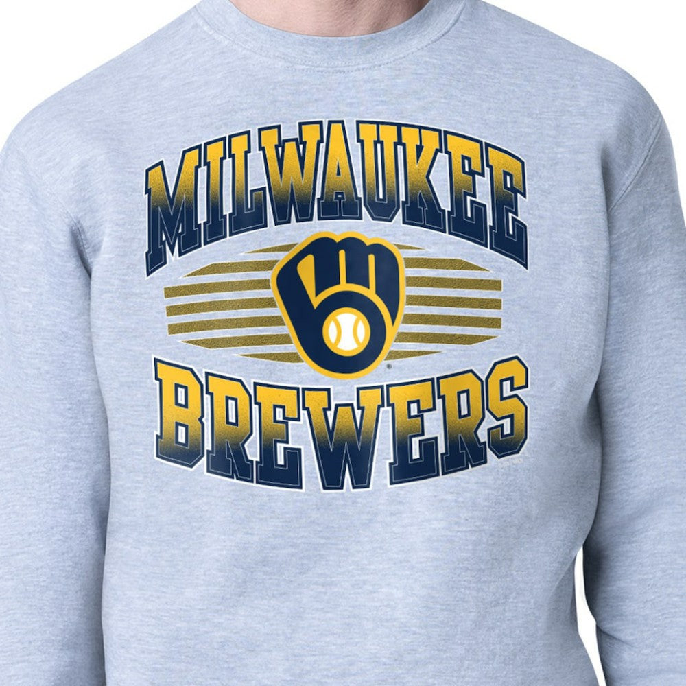 Milwaukee Brewers Starter Team Grit Graphic Fleece Pullover Sweatshirt Sale
