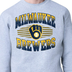 Milwaukee Brewers Starter Team Grit Graphic Fleece Pullover Sweatshirt Sale