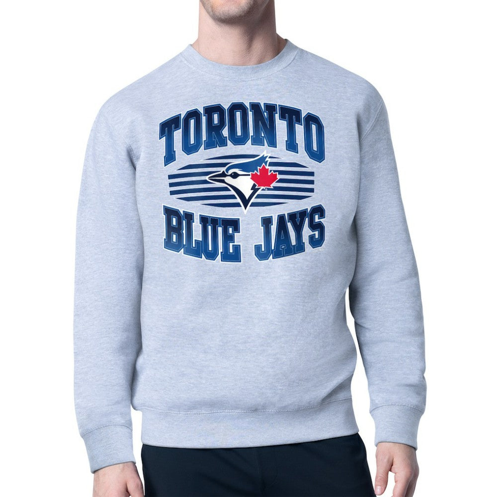 Toronto Blue Jays Starter Team Grit Graphic Fleece Pullover Sweatshirt Clearance