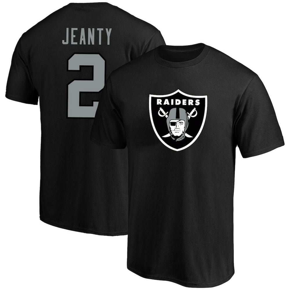 Ashton Jeanty Las Vegas Raiders Big & Tall Player Name & Number T-Shirt Black - Fanatics