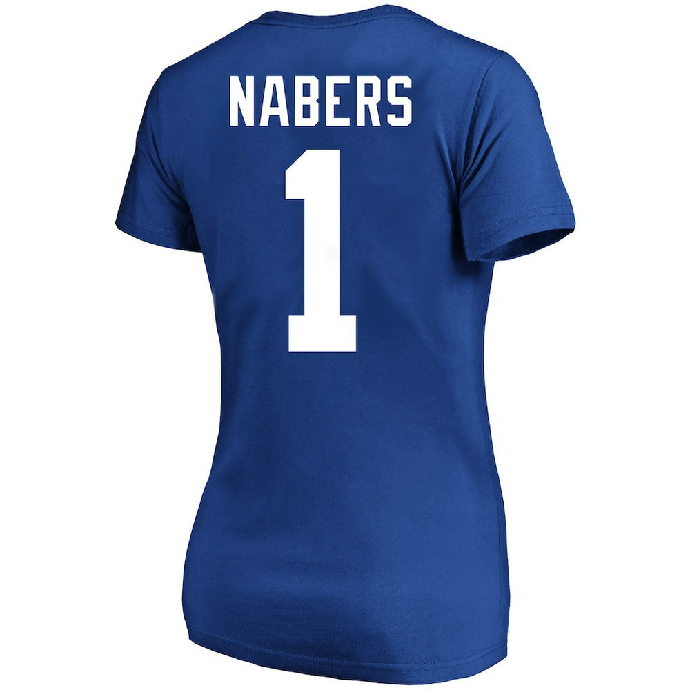 Malik Nabers New York Giants Women's Plus Size Name & Number T-Shirt Royal - Fanatics