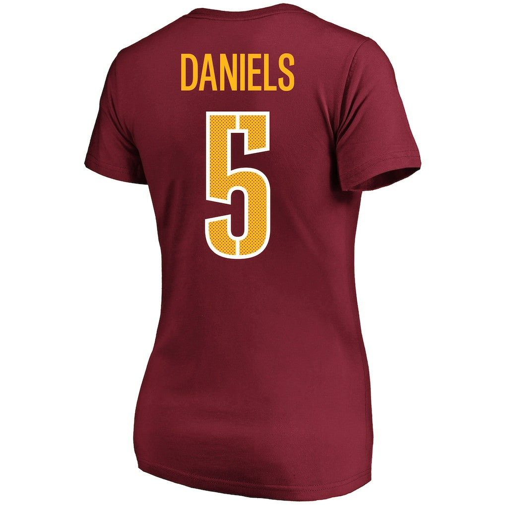 Jayden Daniels Washington Commanders Women's Plus Size Name & Number T-Shirt Burgundy - Fanatics