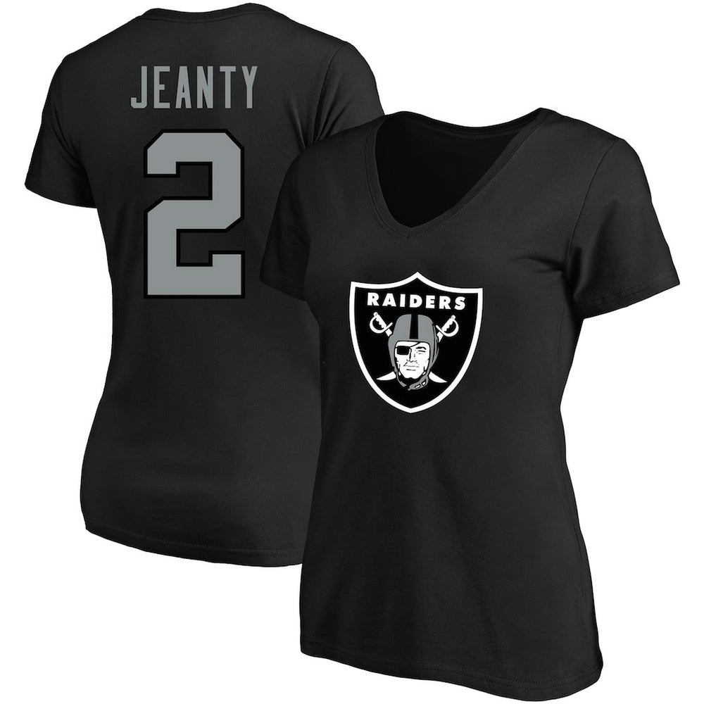 Ashton Jeanty Las Vegas Raiders Women's Plus Size Name & Number T-Shirt Black - Fanatics