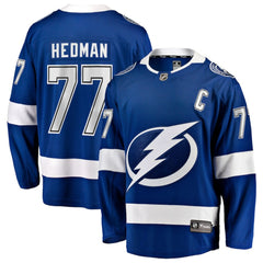 Victor Hedman Tampa Bay Lightning - Fanatics Home Captain Patch Breakaway Jersey Blue