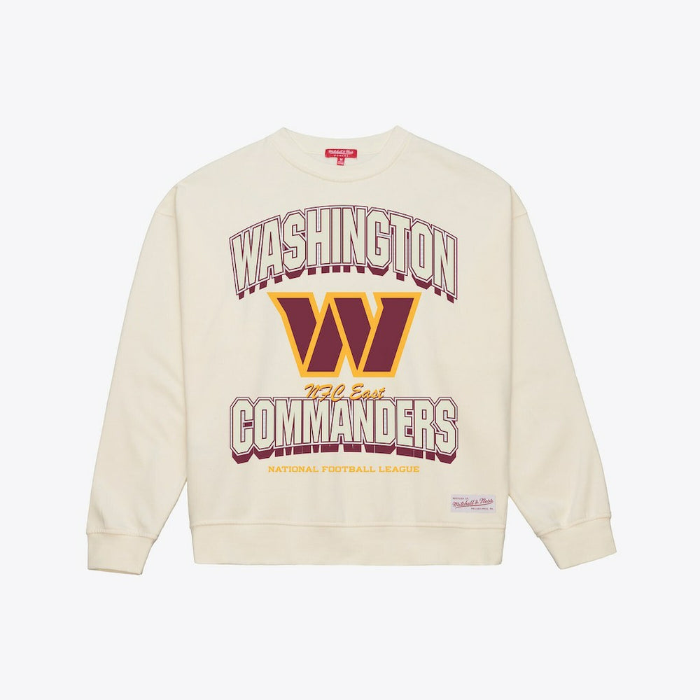 Washington Commanders Women's Tonal Arch Sweatshirt Cream - Mitchell & Ness