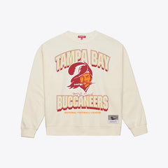 Tampa Bay Buccaneers Women's Tonal Arch Sweatshirt Cream - Mitchell & Ness