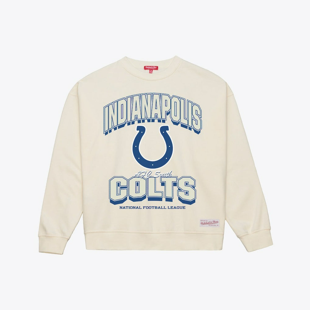 Indianapolis Colts Women's Tonal Arch Sweatshirt Cream - Mitchell & Ness