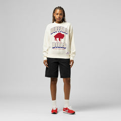 Buffalo Bills Women's Tonal Arch Sweatshirt Cream - Mitchell & Ness