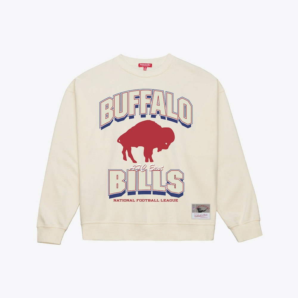 Buffalo Bills Women's Tonal Arch Sweatshirt Cream - Mitchell & Ness